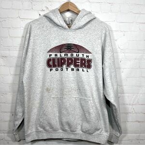Falmouth Cape Cod Clippers Football Sweatshirt Mens XL Gray Hoodie
